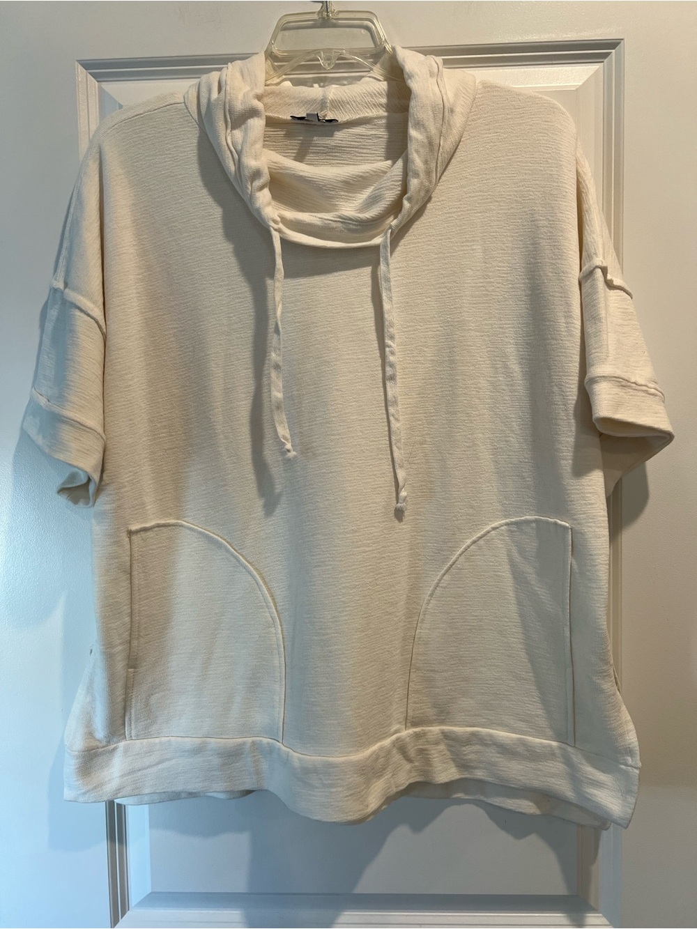 white birch Off-White Pullover Top With Cowl Neck